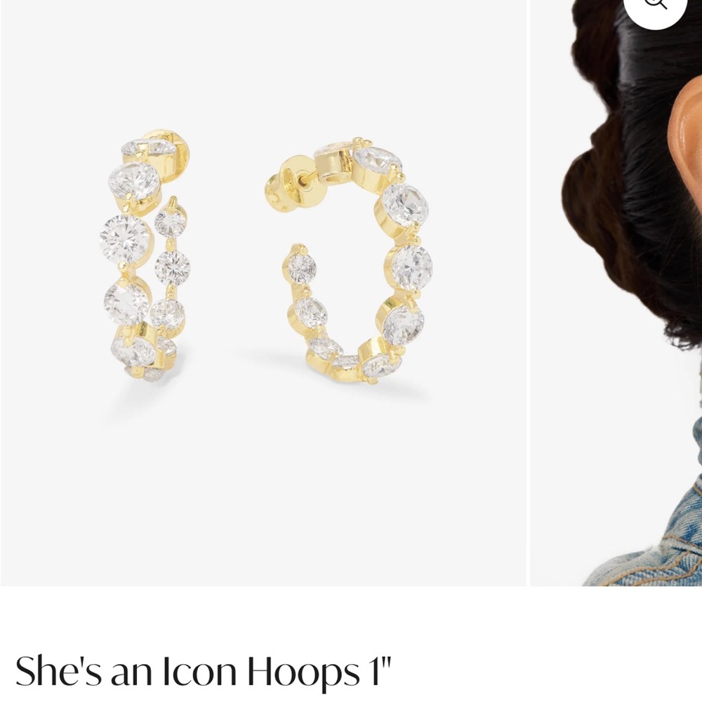 NWT melinda Maria Gold hoop only
